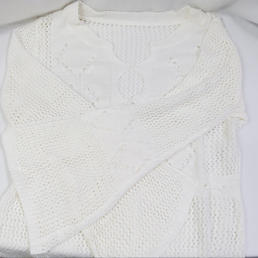 Women's Unbranded Ivory Crochet Lace Dainty Fairycore Dress Small